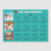 2026 Fun Colorful Calendar Photo Collage Magnet (Devant)