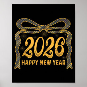 2026 Gelukkig Nieuwjaar Boog Vuurwerk Viering Desi Poster