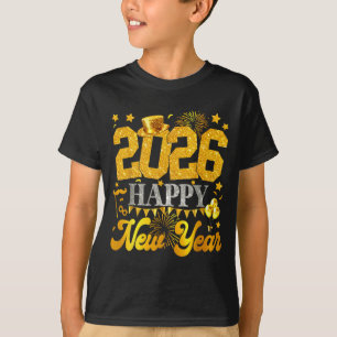 2026 Gelukkig Nieuwjaar Feest Vuurwerk Oud en Nieu T-shirt