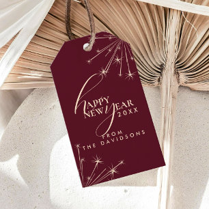2026 Gelukkig Nieuwjaar Moderne Festieve Typografi Cadeaulabel