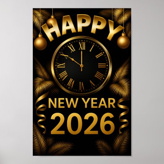 "2026 Gelukkig Nieuwjaar" Poster (Voorkant)