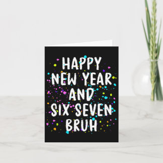 2026 Gelukkig Oud en Nieuw-feest Zes Zeven Bruh Pr Kaart