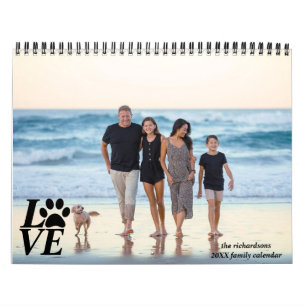 2026 Gepersonaliseerde foto's van honden en famili Kalender