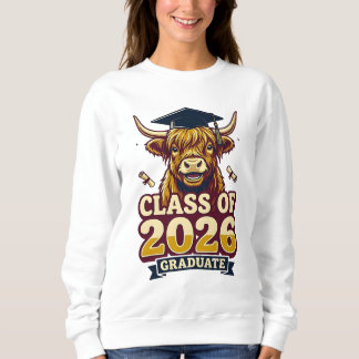 2026 graduation design featuring a highland cow  trui