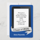 2026 Graduation Electronic Tablet Party Kaart (Voorkant)