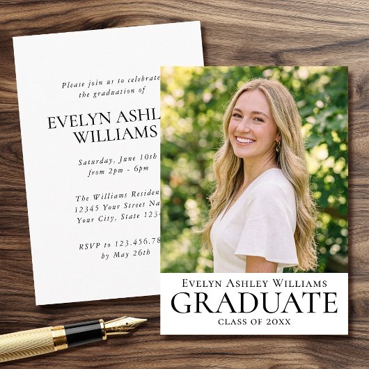 2026 Graduation Party Invitation Photo Insert Card