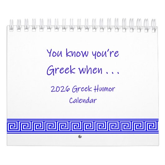 2026 Griekse Humor Kalender (Hoes)