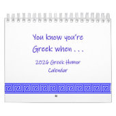 2026 Griekse Humor Kalender (Hoes)