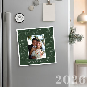 2026 Groene Magnetische Vakantie Kalender Kaart