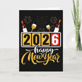 "2026 Happy New Year" Celebration Design Kaart