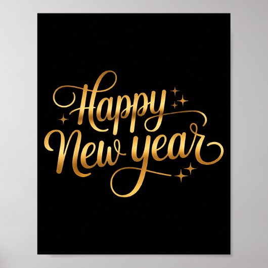 2026 Happy New Year Fireworks  Poster (Voorkant)