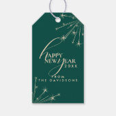 2026 Happy New Year Modern Festive Typography Cadeaulabel (Voorkant)