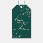 2026 Happy New Year Modern Festive Typography Cadeaulabel (Achterkant)