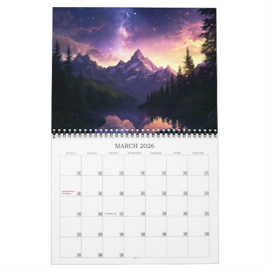 2026 Hemelse Landschappen Kalender (Mar 2026)