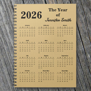 2026 Het Jaar van [Uw Naam] Persoonlijke Notitiebo Notitieboek