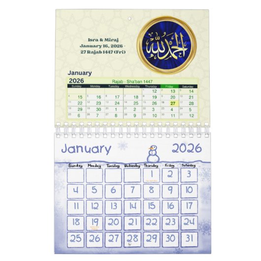 2026 Hijri Calendar Islamic Art & Key Dates Kalender (Jan 2026)