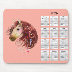 2026 Indiase Liefde Paard Kalender Muismat