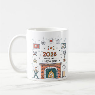 2026 Is Het Nieuwe 2016 Gezellige Cultuur Vector Koffiemok
