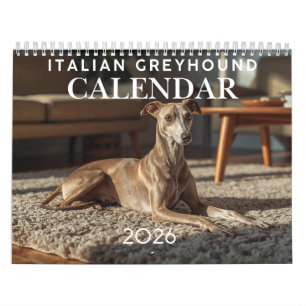 2026 Italiaanse Windhond Muurkalender Kalender