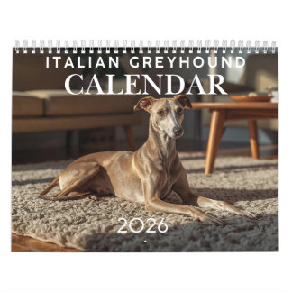 2026 Italiaanse Windhond Muurkalender Kalender