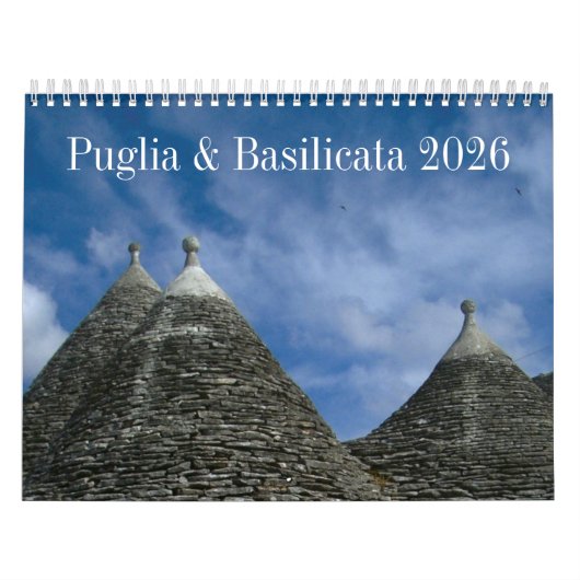 2026 Italy calendar - Puglia & Basilicata - Medium Kalender (Hoes)