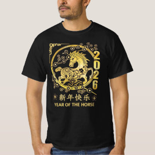 2026 Jaar van het Vuurpaard Chinees Zodiac T-Shirt