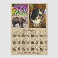 2026 Jaarkalender Koffiebonen 3 Foto's Magneet