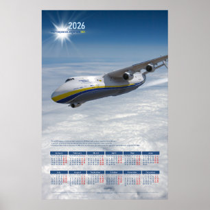 2026 Jaarlijkse wandkalenderposter Antonov-225 Mri Poster