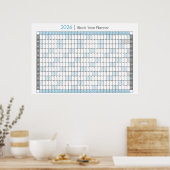 2026 Jaarplanner Horizontale Kalender Poster (Keuken)