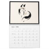 2026 Japanse Inktborstel Dier 12 maand Kalender (Mar 2026)