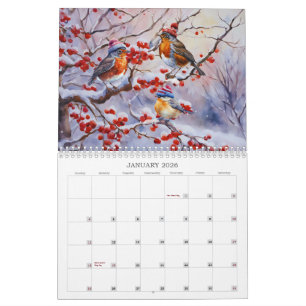 2026 Joyeux calendrier du Nouvel An 12 Full Color