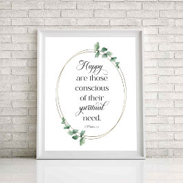 2026 JW Jaar Tekst Mattheüs 5:3 Poster