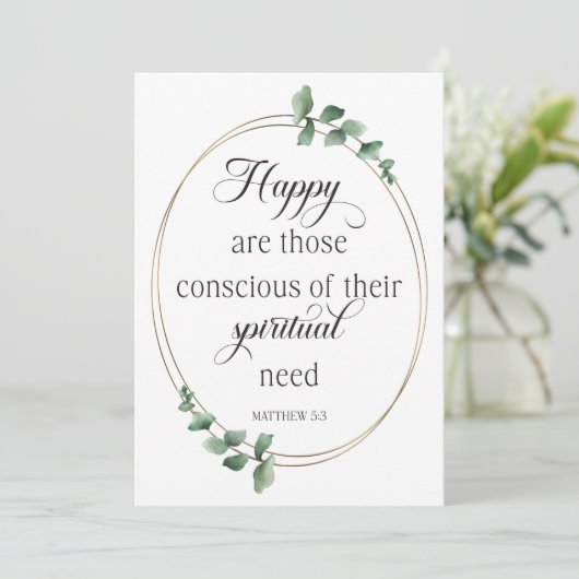 2026 JW Year Text Calendar Card Programma (Staand voorkant)