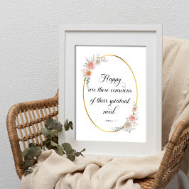 2026 JW Year Text Matthew 5:3 with Roses Poster