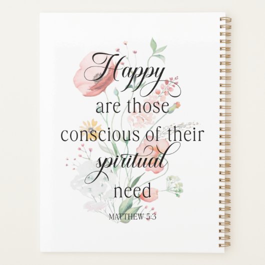 2026 JW Year Text Matthew 5:3 with Spring Flowers (Dos)