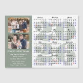 2026 Kalender 2 Foto Modern Sage Green Magnetic (Voorkant)