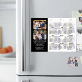 2026 Kalender 2 Foto Modern Zwart Eenvoudig Magnet