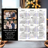2026 Kalender 2 Foto Modern Zwart Eenvoudig Magnet