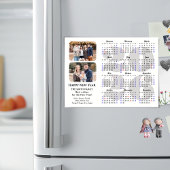 2026 Kalender 2 Foto Modern Zwart Eenvoudig Magnet