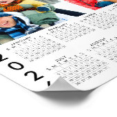 2026 Kalender 4 Fotocollage Gepersonaliseerd Poste Poster (Hoek)