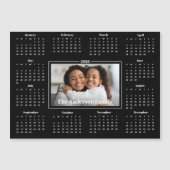 2026 Kalender Aangepaste Fotofamilie Zwarte Magnee (Voorkant)