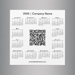 2026 Kalender Aangepaste Zakelijke QR-code Witte m