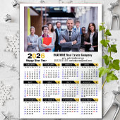 2026 Kalender Bedrijfsfoto Zwart Eenvoudige Magnee