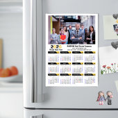 2026 Kalender Bedrijfsfoto Zwart Eenvoudige Magnee