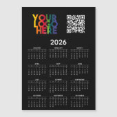 2026 Kalender Business Logo QR Code Magnetische Ka (Voorkant)
