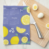 2026 Kalender Citrus Citrus Citroenpatroon Theedoek (Quarter Fold)