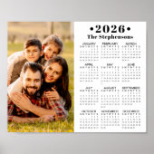 2026 Kalender Eén Foto Gepersonaliseerd Poster (Voorkant)