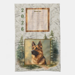 2026 Kalender Handdoek Duitse Herdershond Boslands