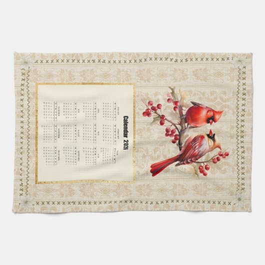 2026 Kalender Handdoek Kardinalen (Horizontaal)