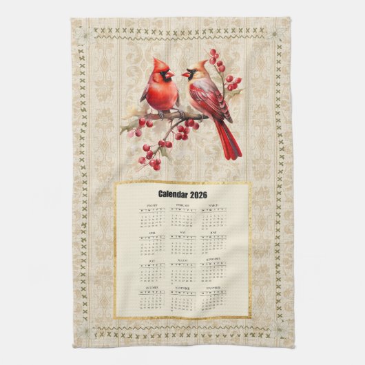 2026 Kalender Handdoek Kardinalen (Verticaal)